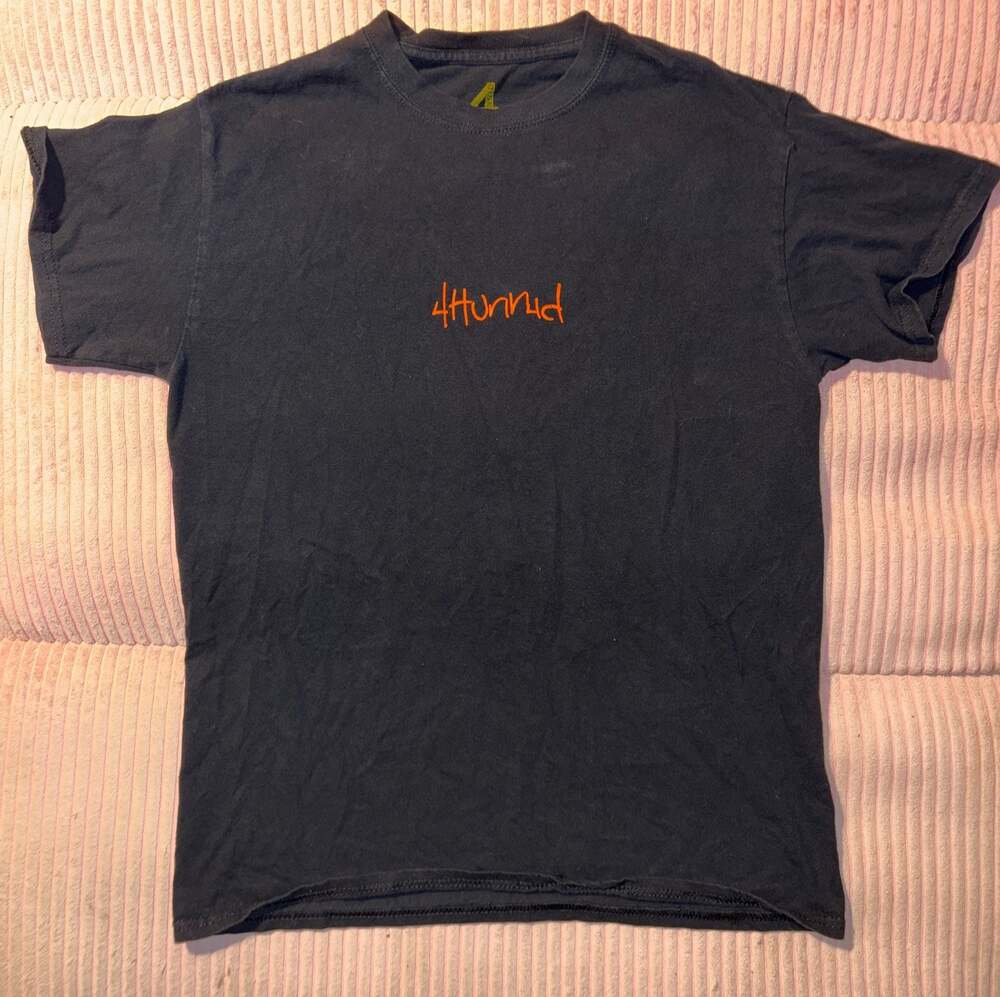 4Hunnid 4 Of A Kind Black Wash T-Shirt Medium